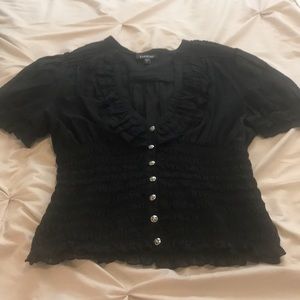 Bebe black crop top
